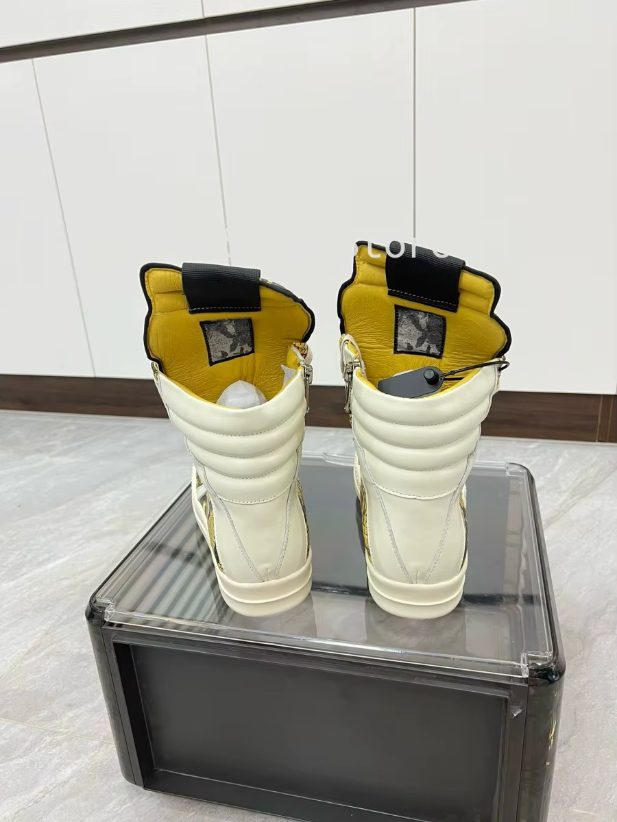 Ro hommes chaussure jaune Boa cuir bottine extérieur bottes haut chaussures décontractées fermeture 