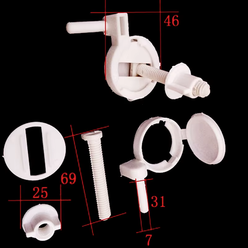 Vis de siège de toilette en plastique, charnières, outils de réparation, fixations adaptées aux sièg
