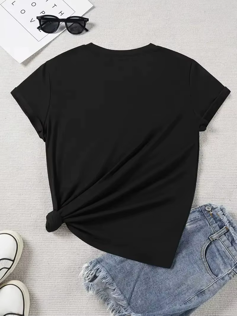 T-shirt graphique architectural esthétique Casablanca, T-shirt décontracté à col rond et manches cou