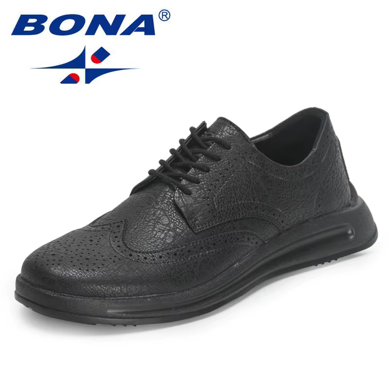 BONA nouveaux créateurs à la main en cuir véritable chaussures hommes espadrilles décontractées homm