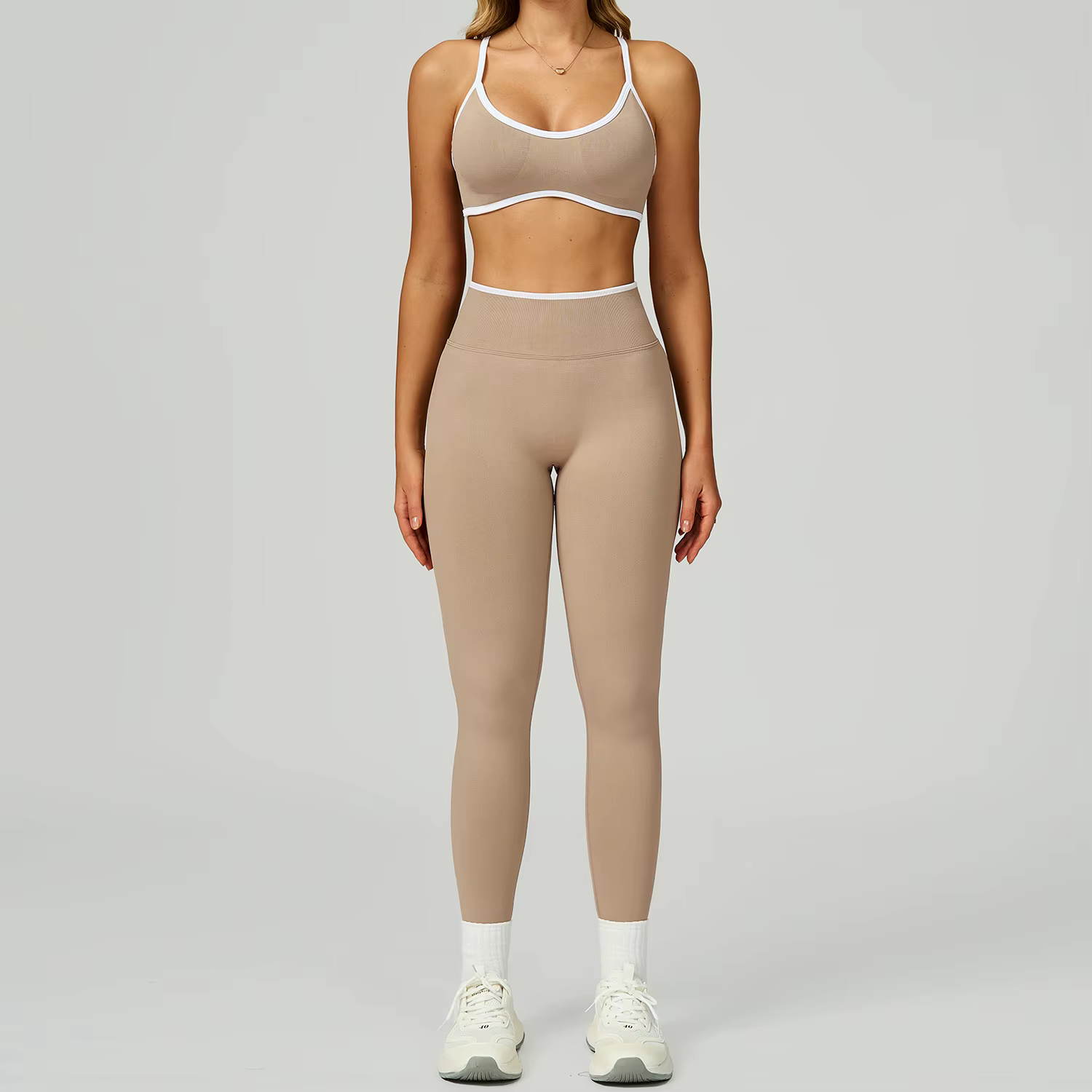 Ensemble de sport sans couture pour femmes, vêtements de Fitness, blocage de couleur, ensembles de Y