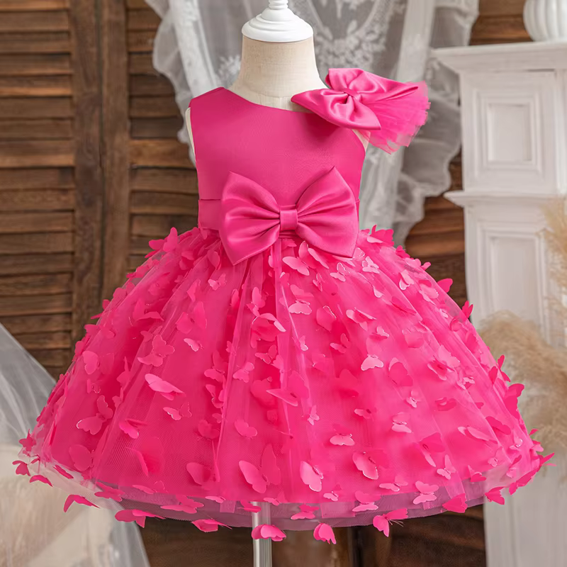 Robe de princesse d'anniversaire pour filles, vêtements pour enfants, tenues de fête Mickey Minnie M