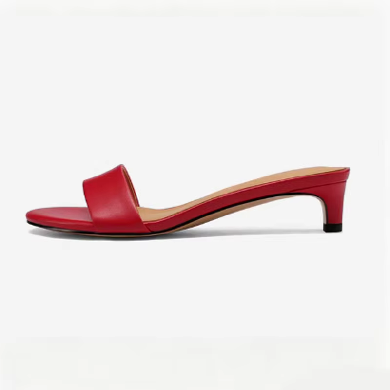 JOZHAMTA 2026 Nouvelles Sandales à Talon Moyen en Cuir Véritable pour Femme, Tailles 34-43, Idéales 
