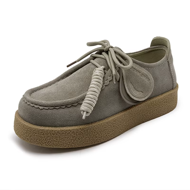 AIYUQI – mocassins en daim et cuir véritable pour femmes, chaussures d'étudiant à lacets de style br