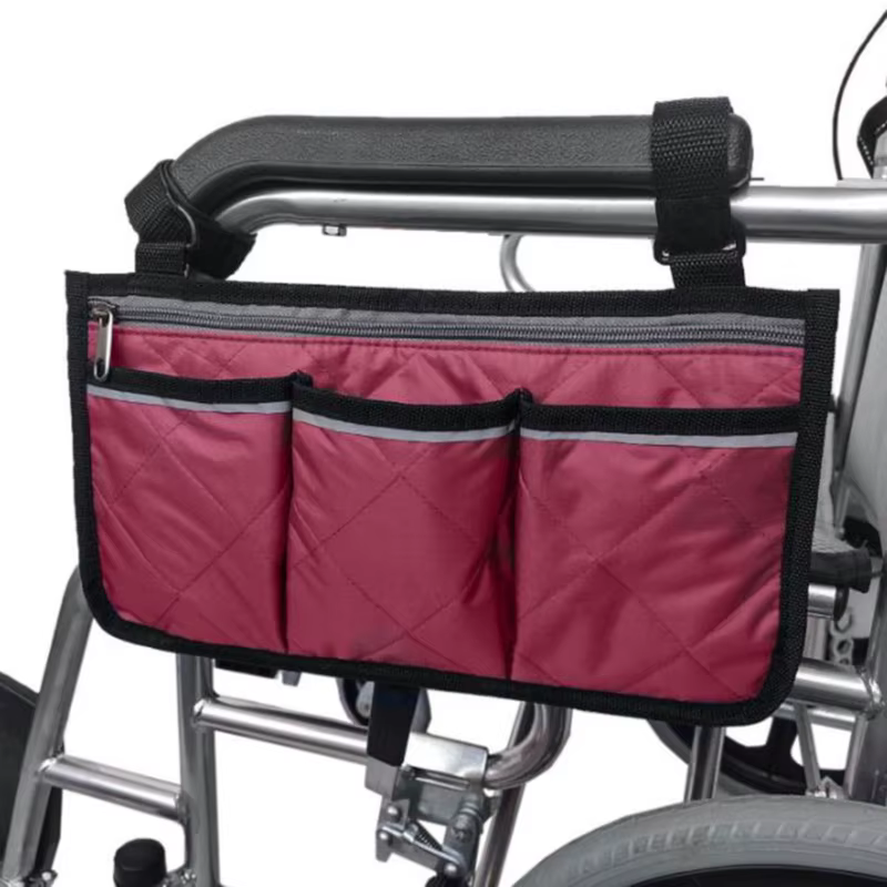 Sac de rangement latéral pour accoudoir de fauteuil roulant, poche Portable adaptée à la plupart des