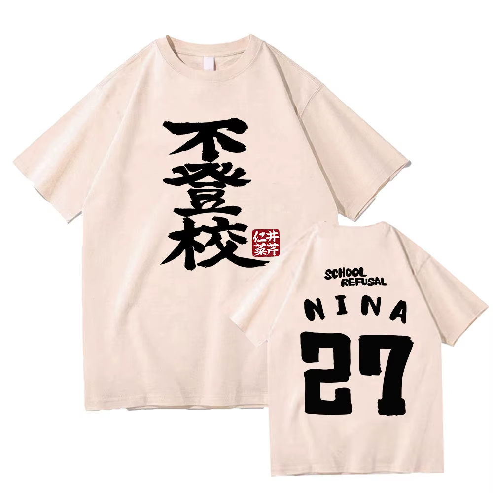 T-shirt graphique Cruciseri pour filles, anime japonais, t-shirt Cry Band, coton décontracté, impres