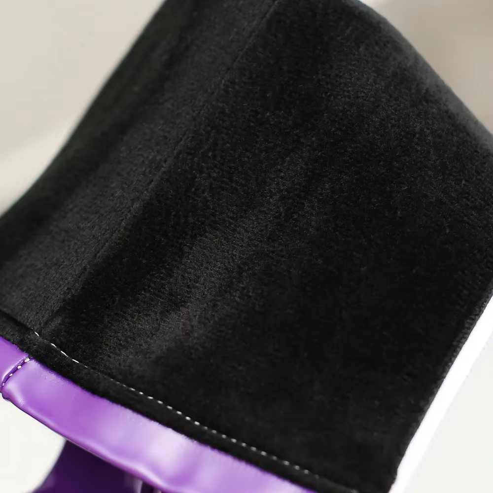 Femmes jaune genou haute plate-forme bottes couleur bonbon rouge vert violet cuir verni talons épais