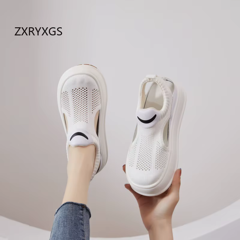 ZXRYXGS 2025 nouvelles baskets d'été sandales femmes maille chaussures décontractées respirantes pla