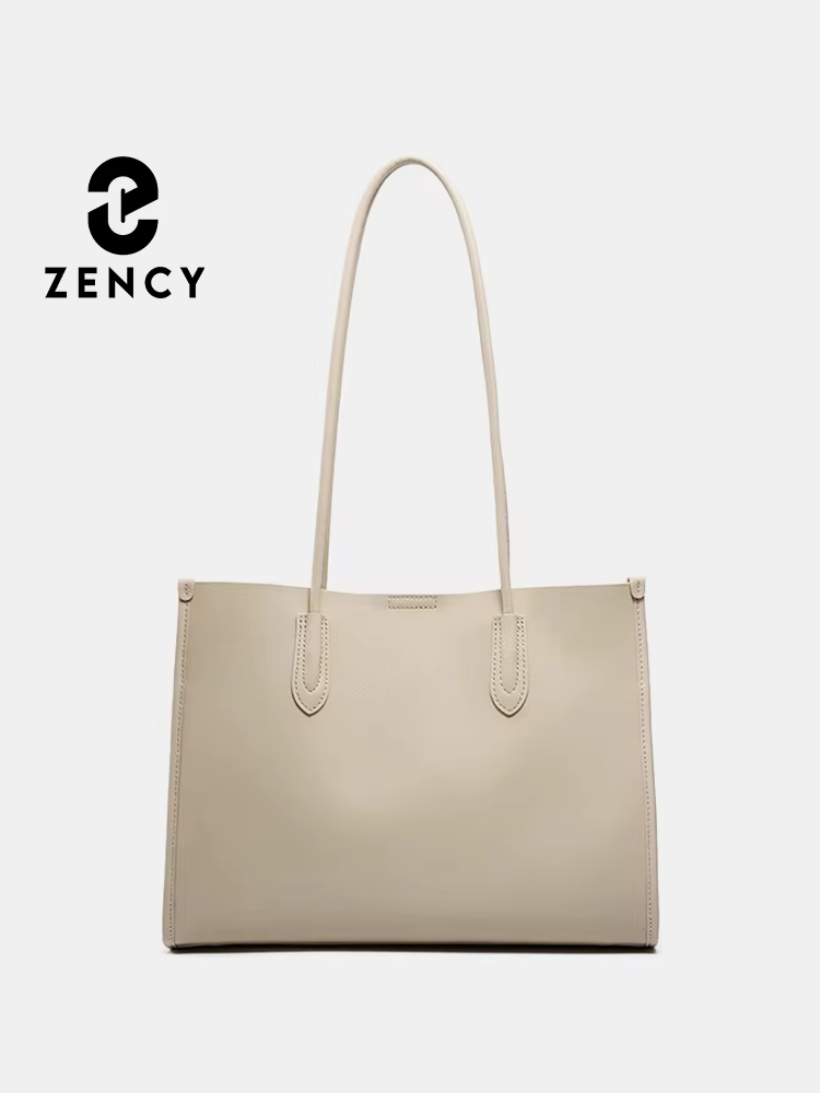 Sac à main OL gris clair en cuir souple pour femme, grand sac fourre-tout, sac de shopping grande ca