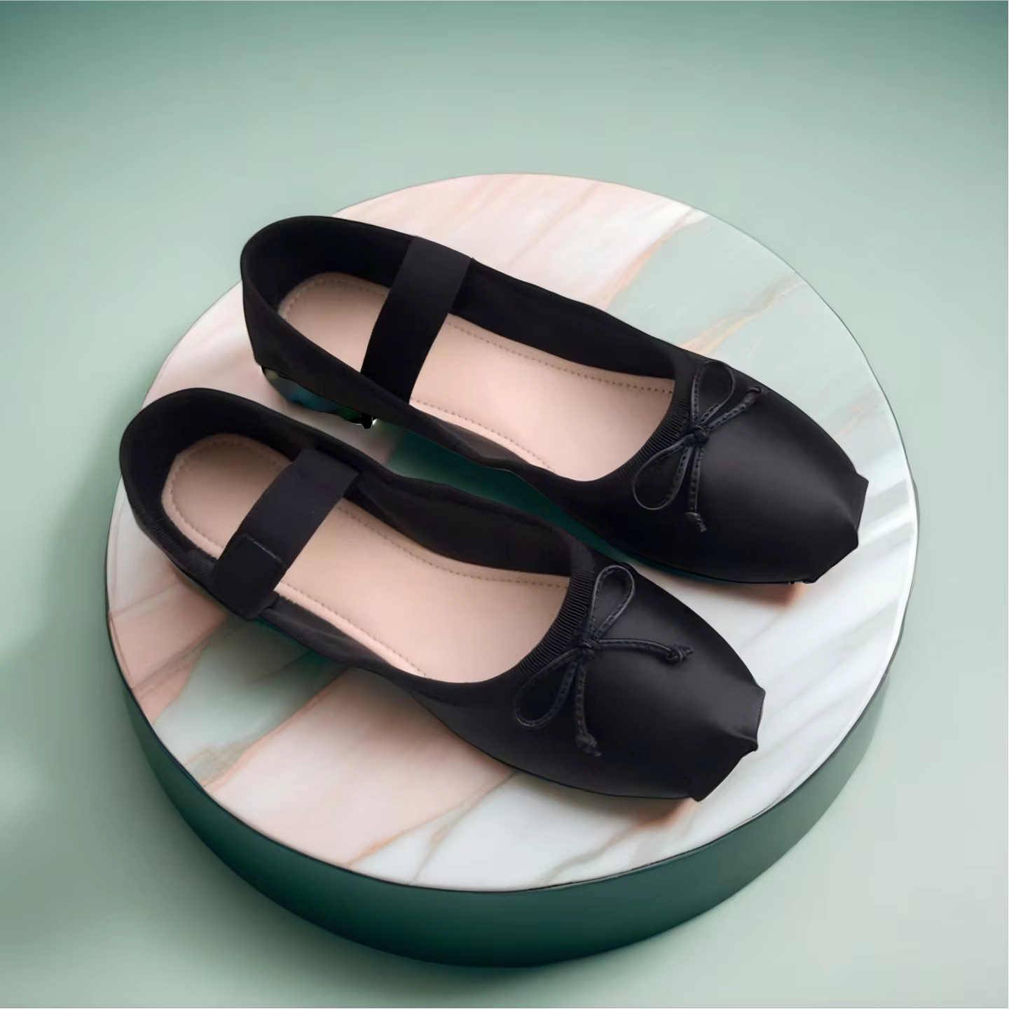 Ballerines pour femmes printemps/été avec talon nœud papillon et style Mary Jane à découpe basse en