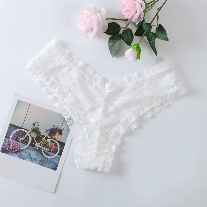 String Transparent pour femmes, Mini tongs à dos en T, Sexy, taille basse, sous-vêtements transparen