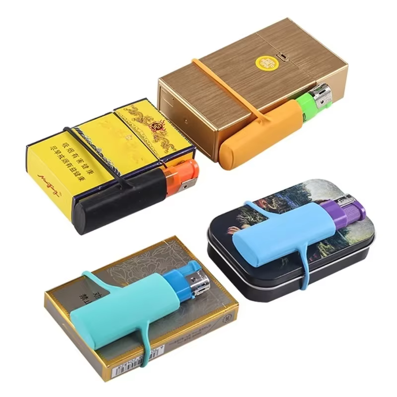 Étui de Protection pour briquet en Silicone, couleur, rangement sûr, manchon Surround, accessoires p