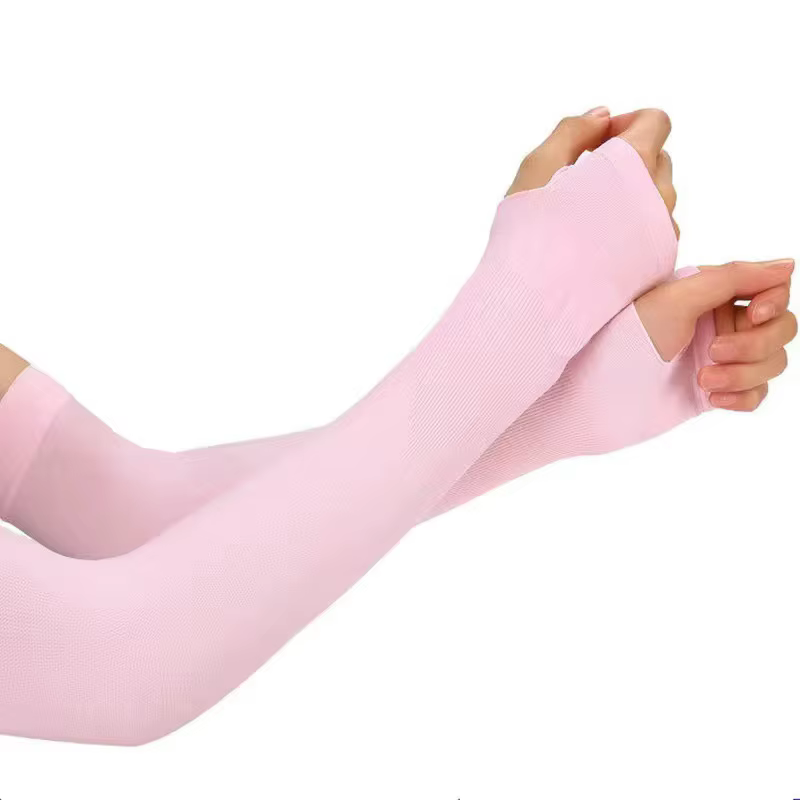 Gants d'été fins et longs, manches en soie glacée, Protection solaire pour activités de plein air, c
