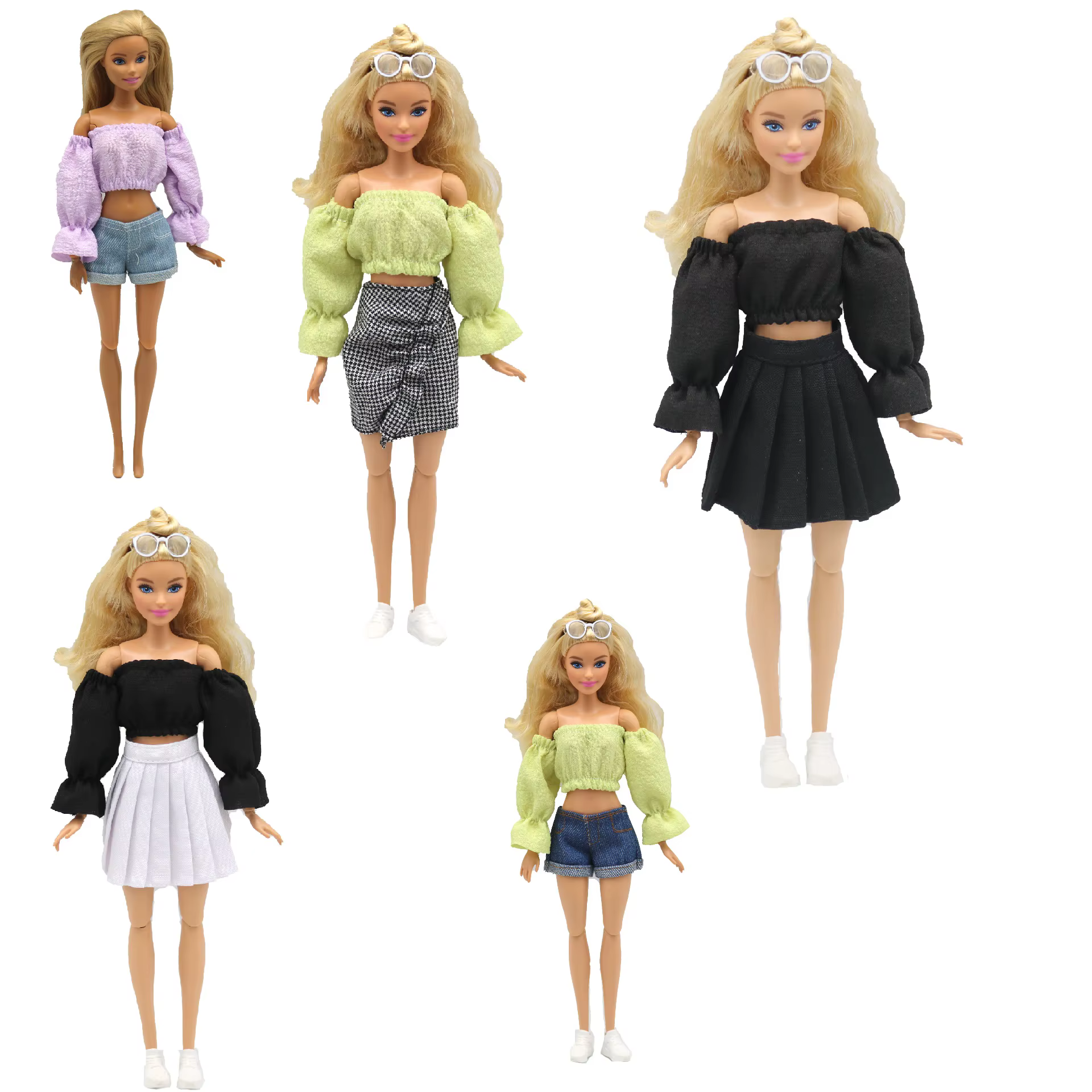 Tenues vêtements haut pantalon jupe pour 30 cm princesse poupée vêtements pour 1/6 BJD poupées maiso