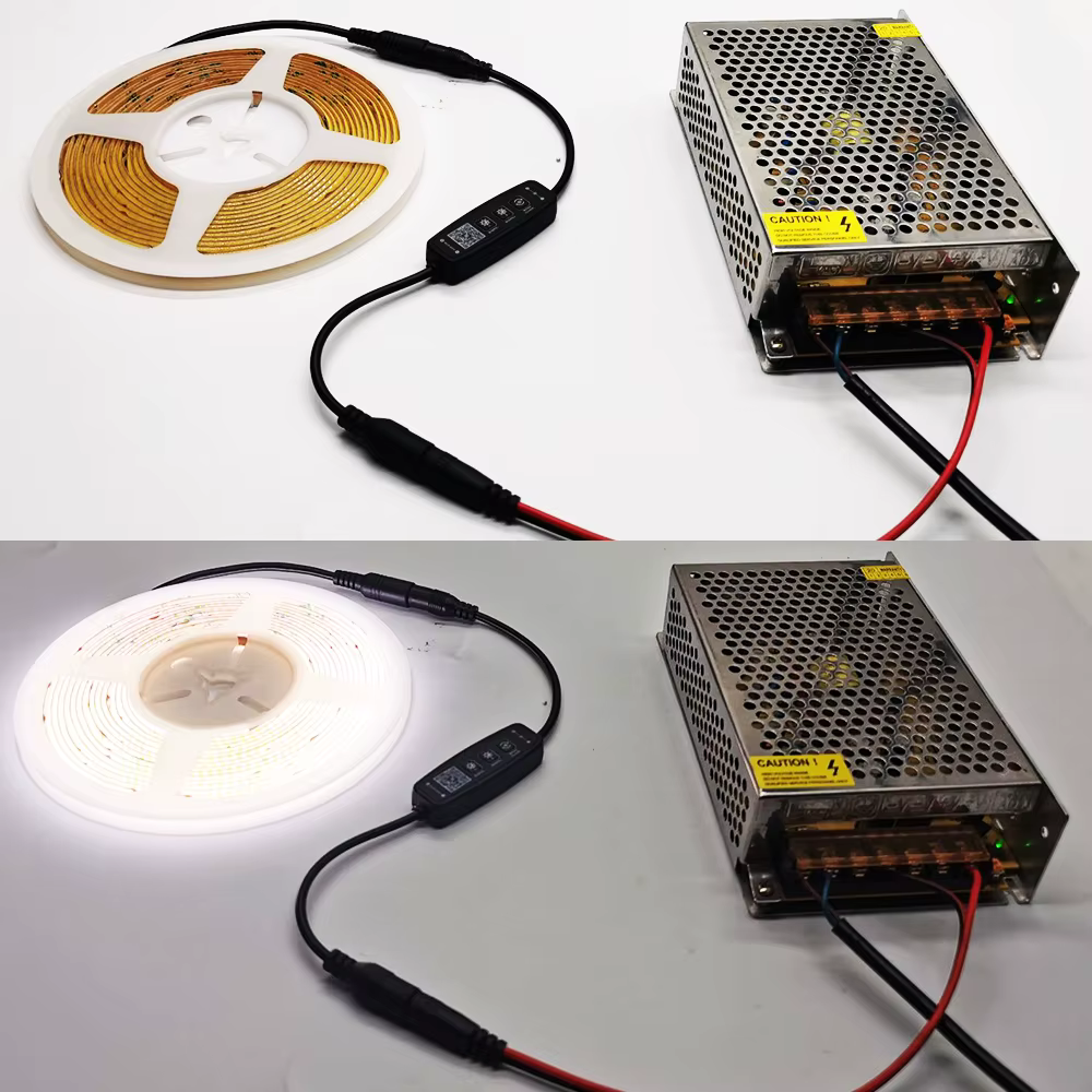 Mini contrôleur de Led sans fil, bouton variable, Bluetooth, pour bande lumineuse monochrome 3014 CO
