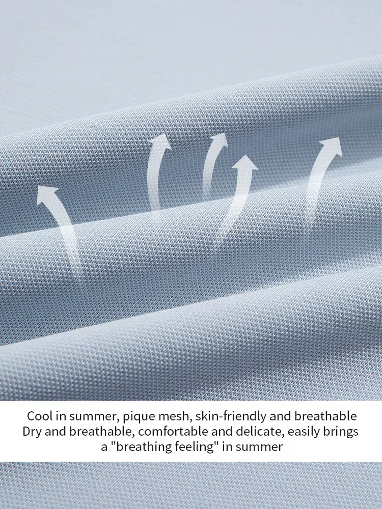 Je crois que vous T-shirt col polo bleu pour femmes été 2025 papillon brodé respirant manches courte