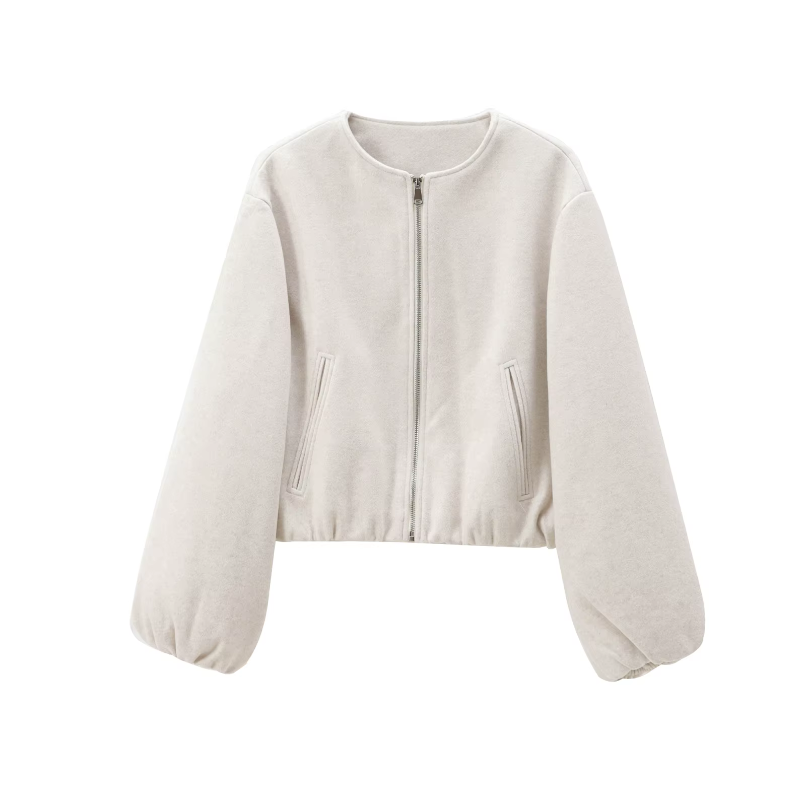 MUJER rouge fermeture éclair Bomber vestes pour femmes doux recadrée vestes femme 2025 à manches lon