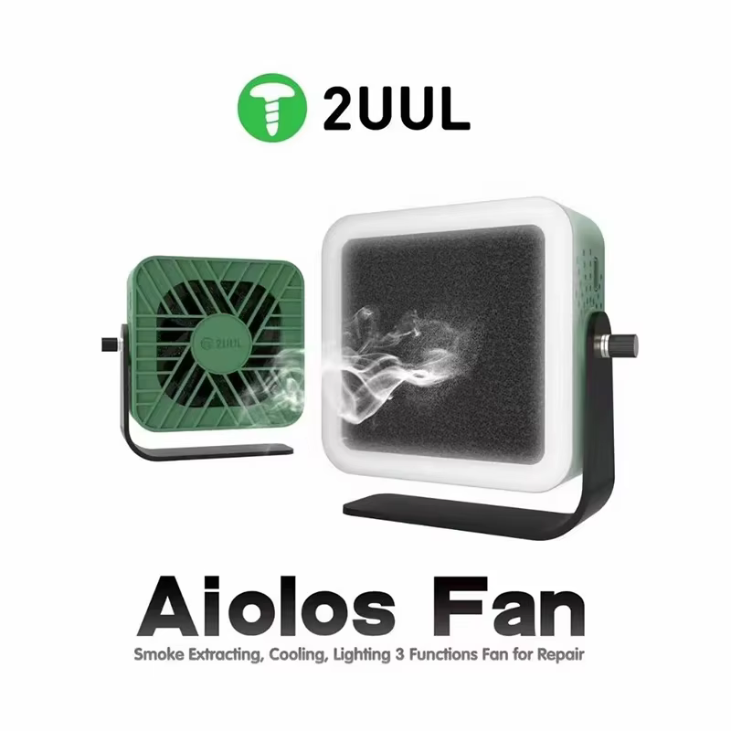 2UUL Aiolos ventilateur d'extraction de fumée avec fonction d'éclairage pour l'entretien du téléphon
