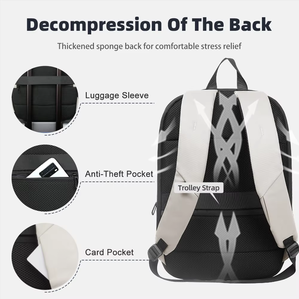 Heroic Knight sac à dos de voyage pour hommes étanche 17.3 "bagage à main sac à dos pour ordinateur