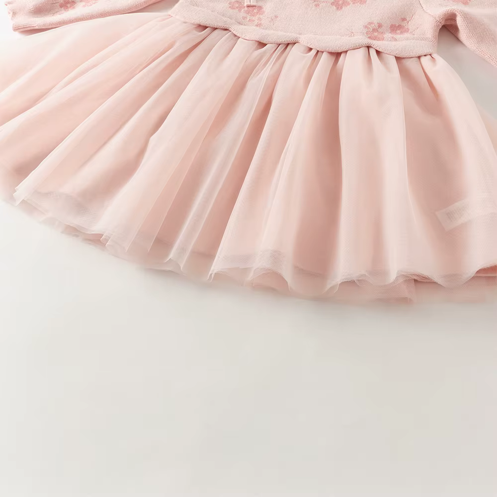 Dave Bella robe de princesse pour filles bébé automne hiver enfants à manches longues charme doux mi