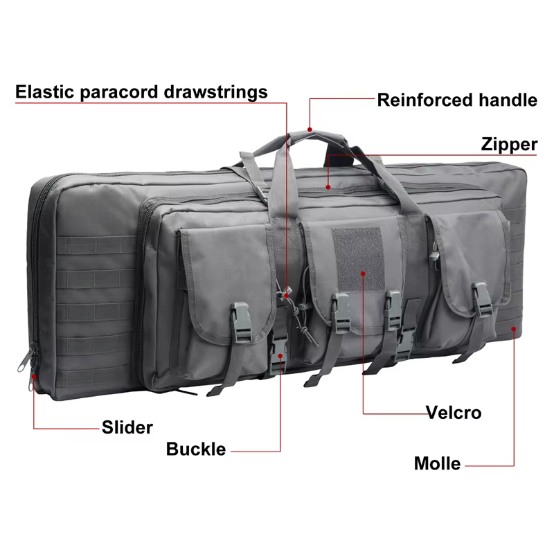 LQARMY-Étui à fusil DulDouble Molle, sac à dos pour fusil de sniper Airsoft, étui pour odorde chasse