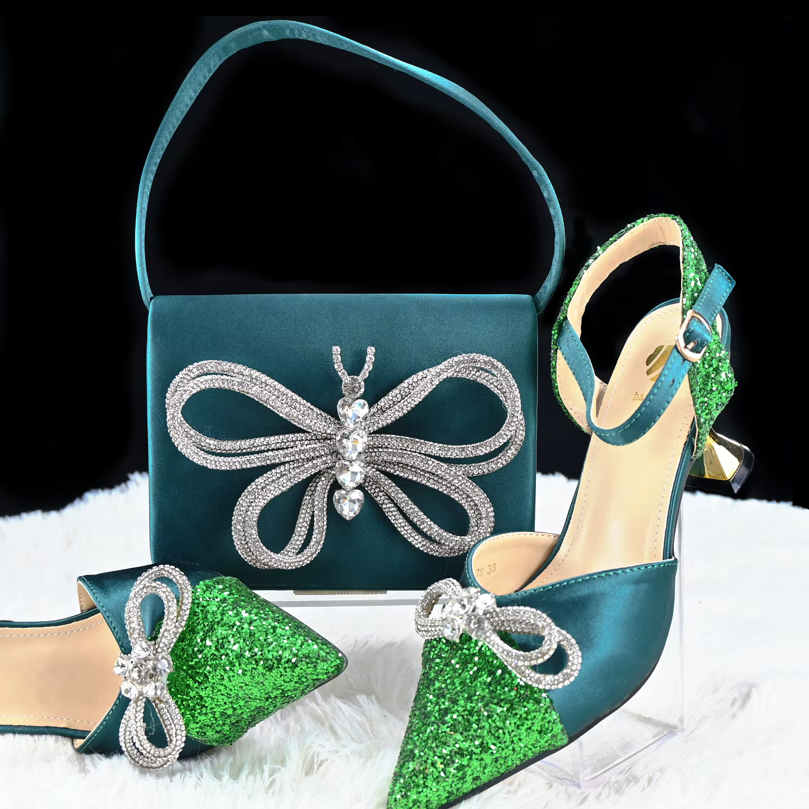 Doershow Haute Qualité Style Africain Dames Chaussures Et Sacs Ensemble Dernier Bleu poumons Chaussu