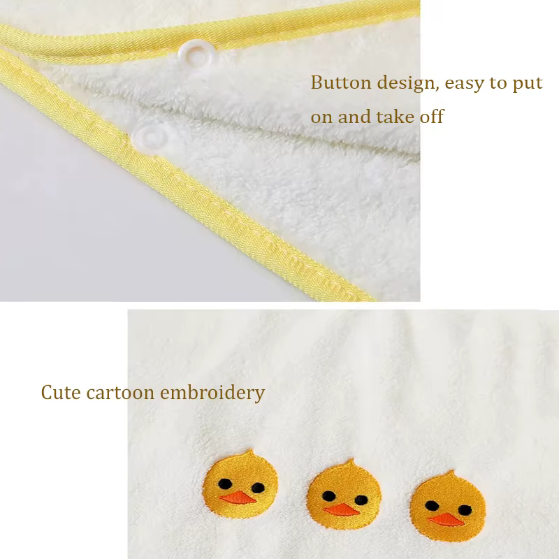 Serviette de bain à capuche en velours de corail doux pour bébé, peignoir pour enfant, mignon, Anima