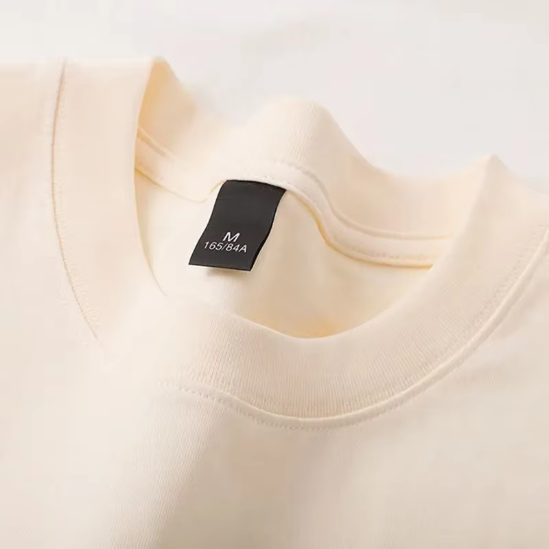 T-shirts en coton 600g pour hommes, manches courtes, poids lourd, col rond, respirant, pour l'été, p