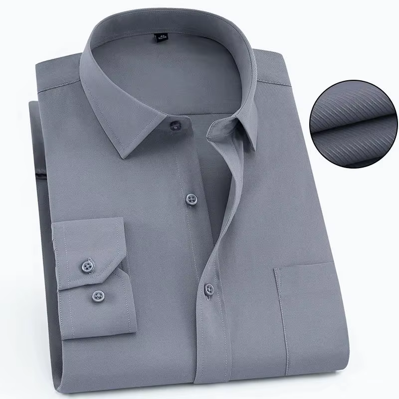 Chemise d'affaires à manches longues pour hommes, grande taille 8XL 7XL 6XL, printemps automne, coul