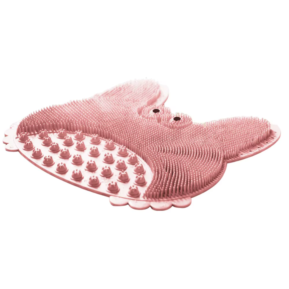 Tapis de douche exfoliant pour les pieds en forme de crabe, créatif, avec billes magnétiques, nettoy