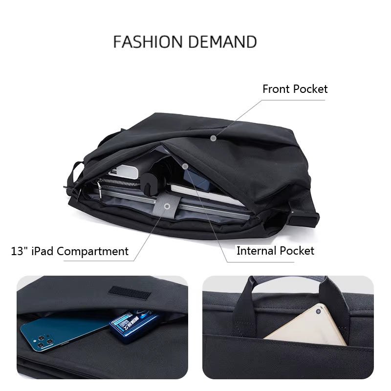 Sacs à main multicouches personnalisés de Style coréen pour hommes, sac à bandoulière étanche pour a