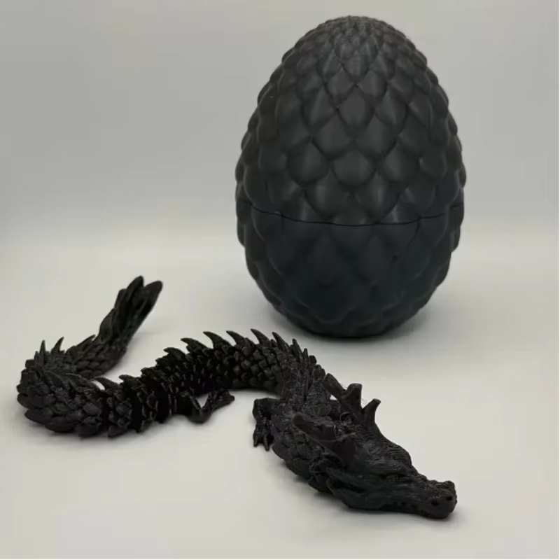 Oeuf Surprise de Dragon chinois 3D, Mini décor articulaire mobile, cadeau de bureau mignon à collect