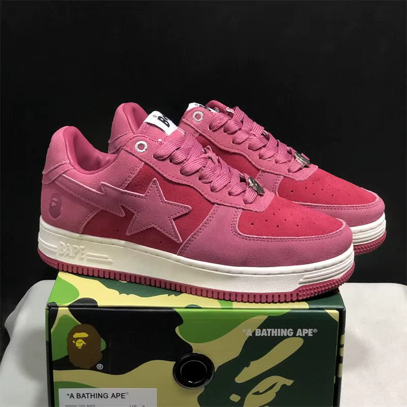 A BATHING APE Chaussures décontractées BAPESTA pour hommes, entièrement noires, à motif requin, unis