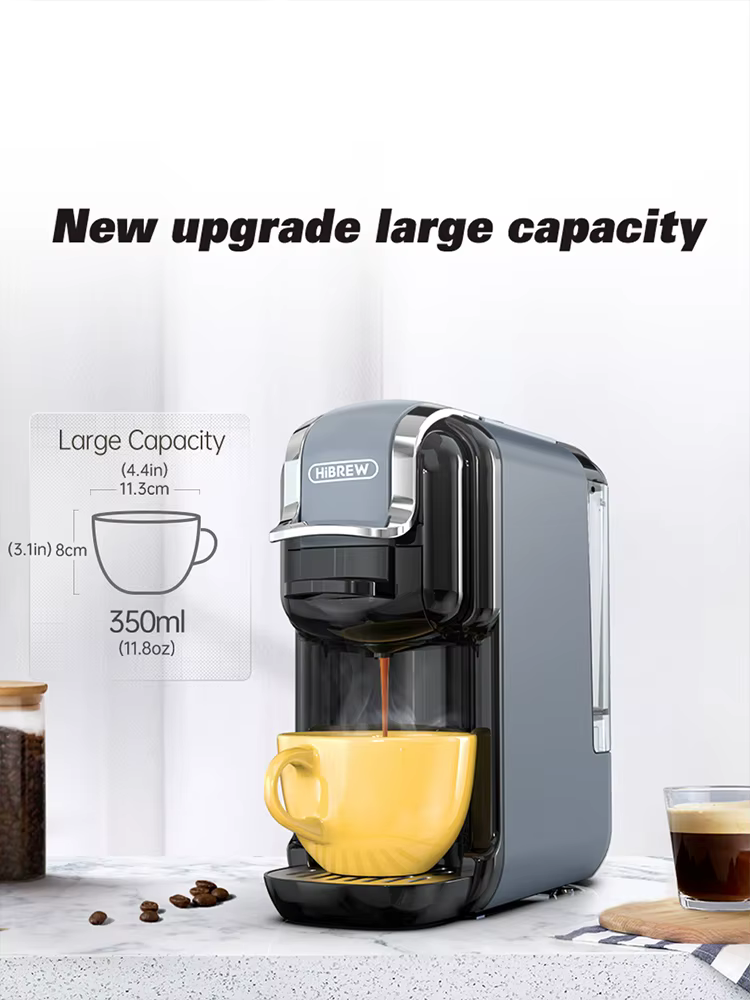 HiBREW Machine à café à capsules multiples, chaud/froid Dolce Gusto lait Nespresso Capsule ESE Pod c