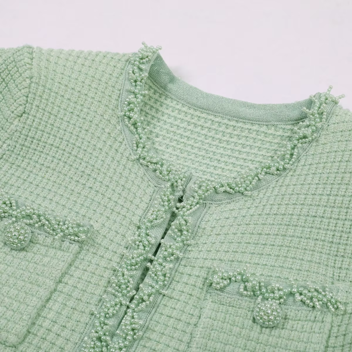 Robe trapèze tricotée pour femmes, haute qualité, nouvelle mode d'été européenne et américaine, perl