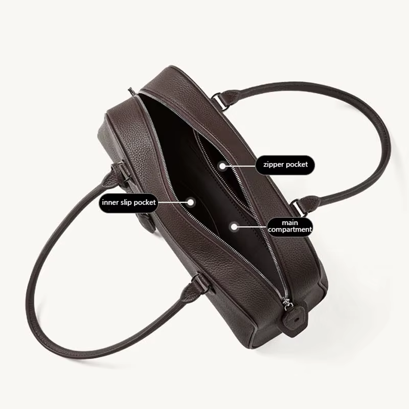 Nouveau Sac Boston 2026 pour Femme en Cuir Véritable de Haute Qualité, avec Poignée Supérieure, Coul