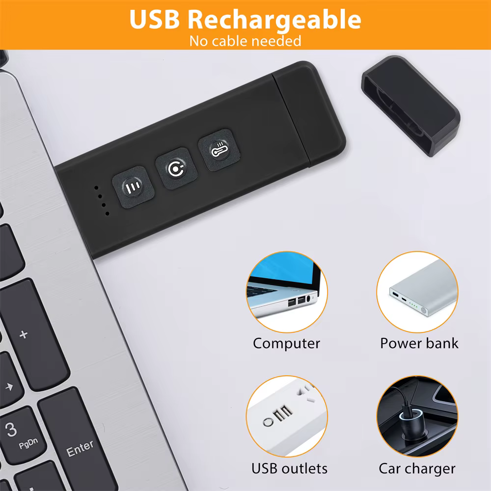 Lampe de lecture LED aste USB avec minuterie, marque-page à clipser, mini lampe de lecture, lampe de
