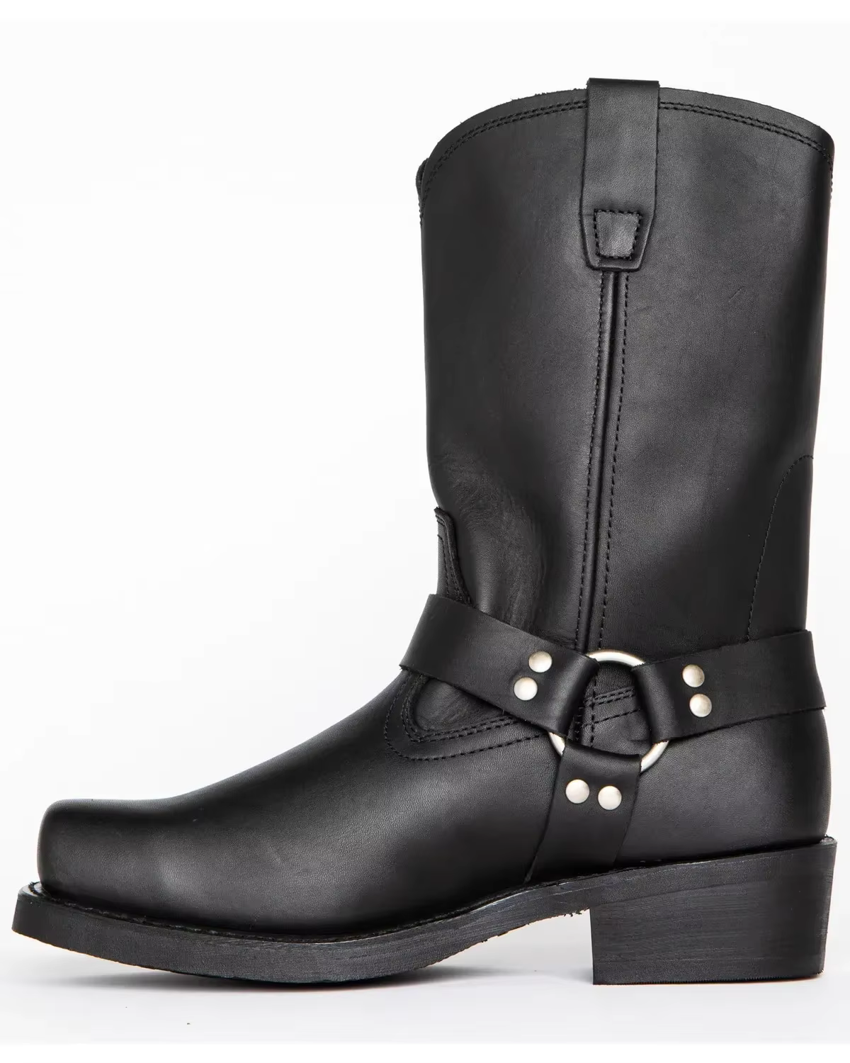 Bottes de cowboy rétro pour hommes, bottes western mi-mollet en cuir PU, chaussures à enfiler pour h