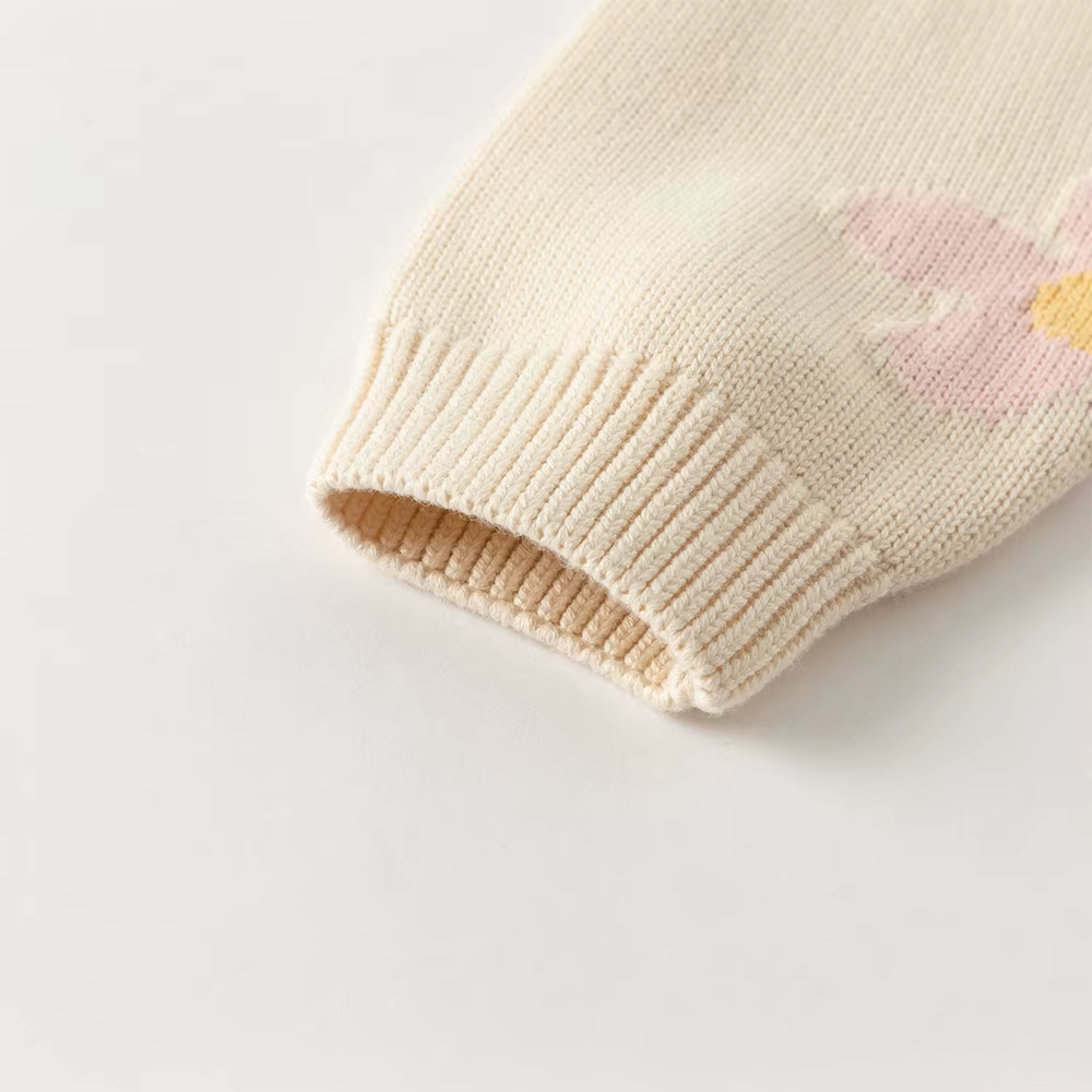 Dave Bella automne hiver filles bébé enfants doux mignon haut pull tricoté à fleurs pull mode décont