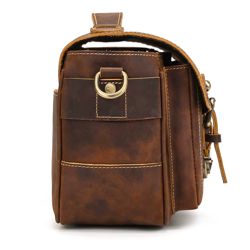 Grand sac messager en cuir pour hommes, sacs à bandoulière en peau de vache véritable, sac d'école p