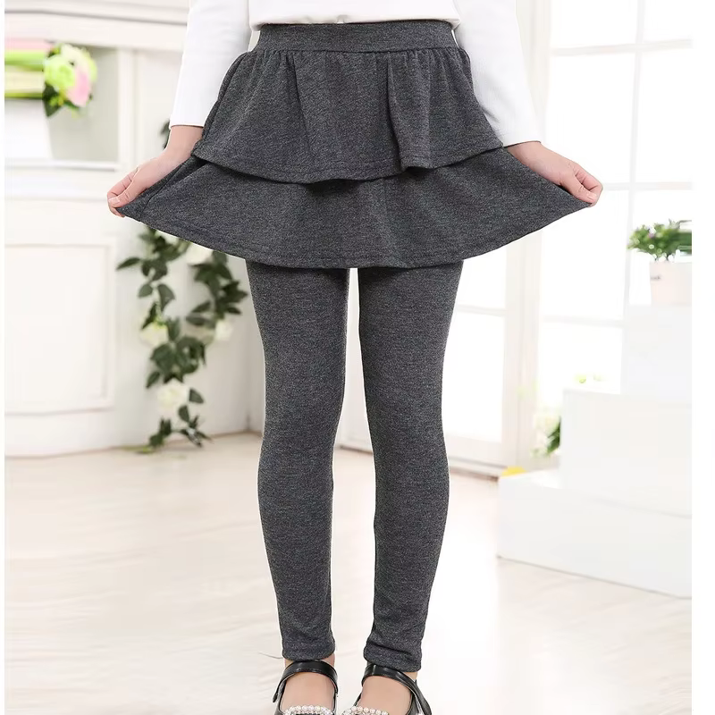 Printemps automne coton chaud fille Leggings jupe-pantalon gâteau jupe enfants leggings enfants fill