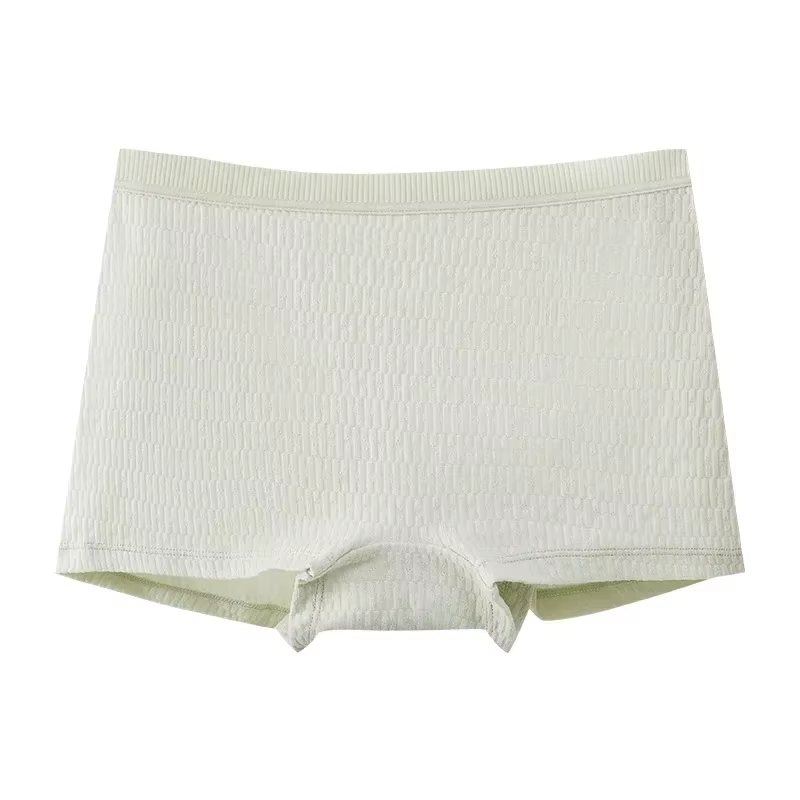 Culotte en coton gaufré pour femme, sous-vêtement sexy taille mi-basse, caleçon féminin, sous-jupe,