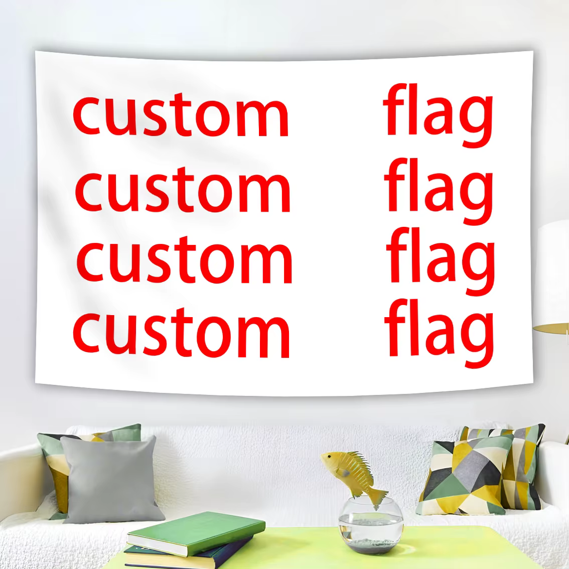 FLAGDOM 60X90 90X150cm drapeaux et bannières graphique personnalisé imprimé drapeau avec couvercle d