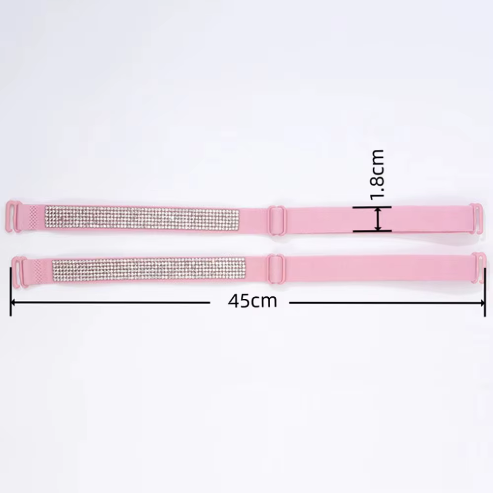 Bretelles de soutien-gorge invisibles sexy pour femmes, avec strass, antidérapantes, réglables, acce
