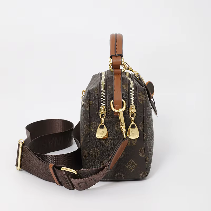Sac à langer en cuir tendance pour femmes : Sac messager bandoulière unique avec logo de créateur de
