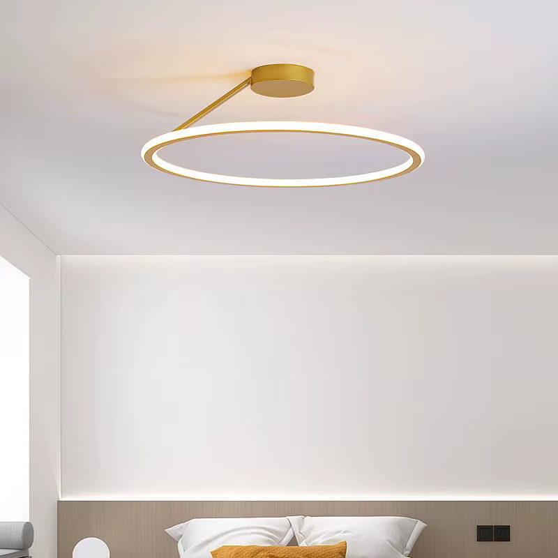 Plafonnier LED circulaire au design moderne simpliste, éclairage d'intérieur, luminaire de plafond,