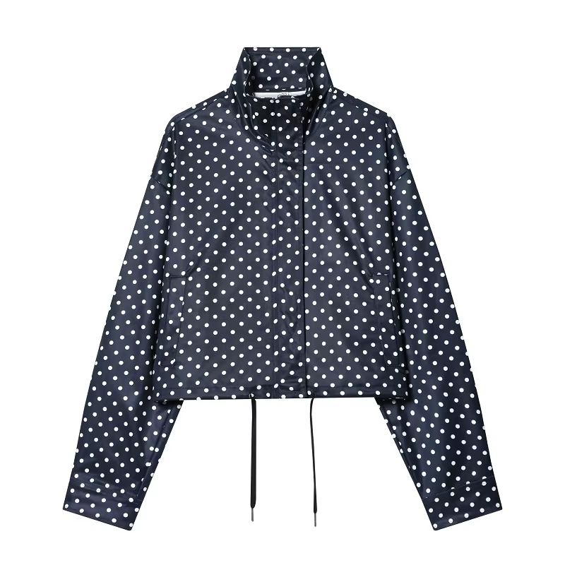 MUJER à pois Bomber vestes pour femmes surdimensionné Demi-saison veste pour femmes mode hiver mante