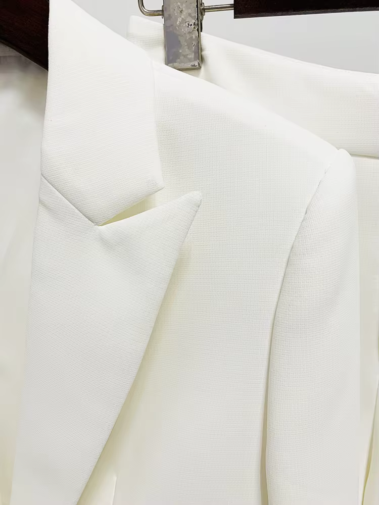 HIGH STREET Nouvelle Collection Mode 2026 Printemps/Été Ensemble Blazer et Pantalon Droit pour Femme