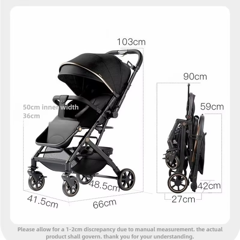 Poussette double détachable pour bébé, légère, haute vue, assise et couchée bidirectionnelle
