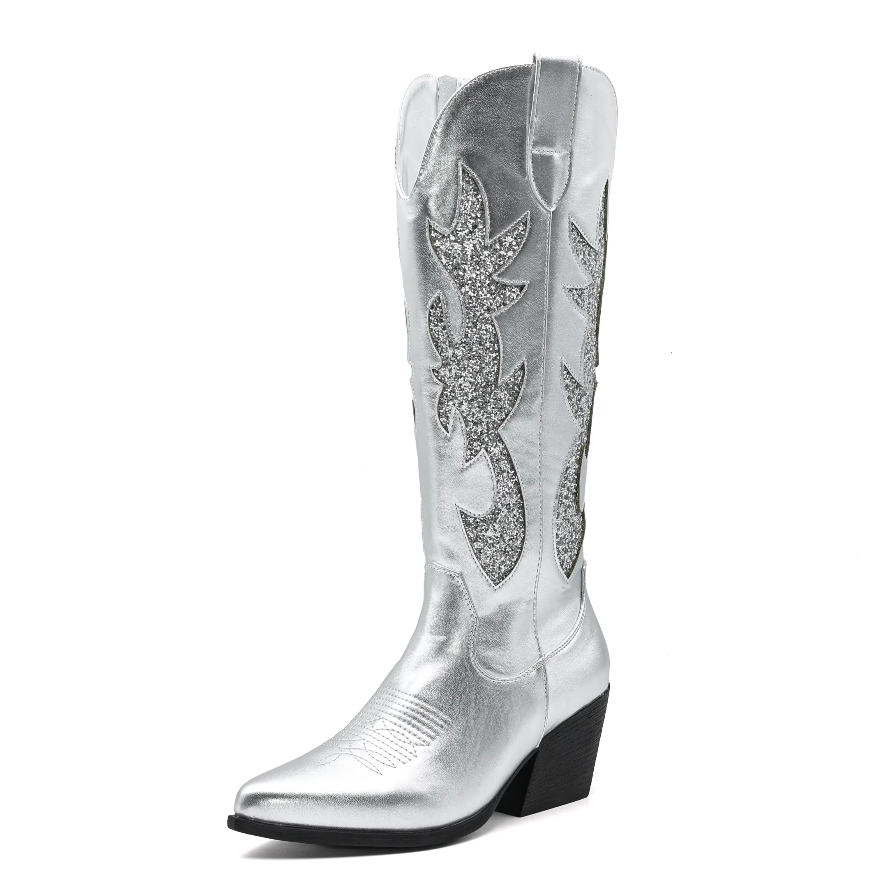 Chaussures pour femmes nouvelles bottes de Cowboy occidentales brodées femmes automne bout pointu ta